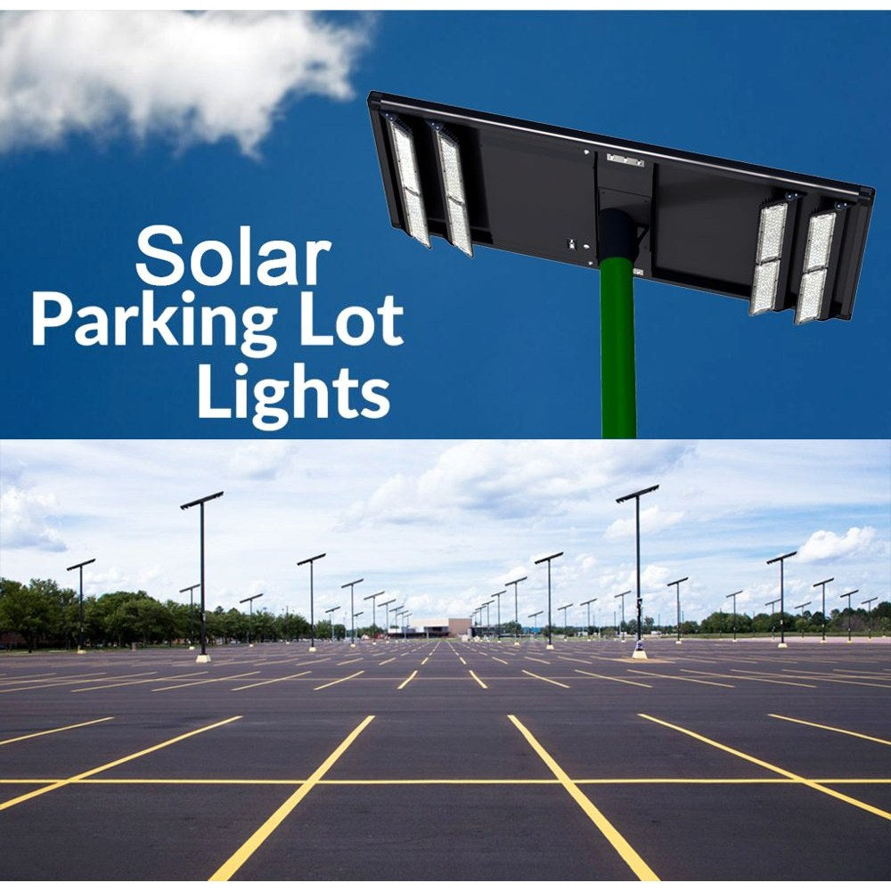 80W solar street light with bifacial solar panel and adjustable bracket