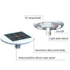EVIEKO EV-PZ-104 UFO solar plaza light – components: lamp body, shade and separate solar panel