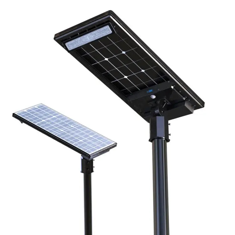 Public Lighting Outdoor Solar Integrated Double Glazed LED Street Light 80W100W IP65 Outdoor Solar Integrated Die-Cast Aluminum