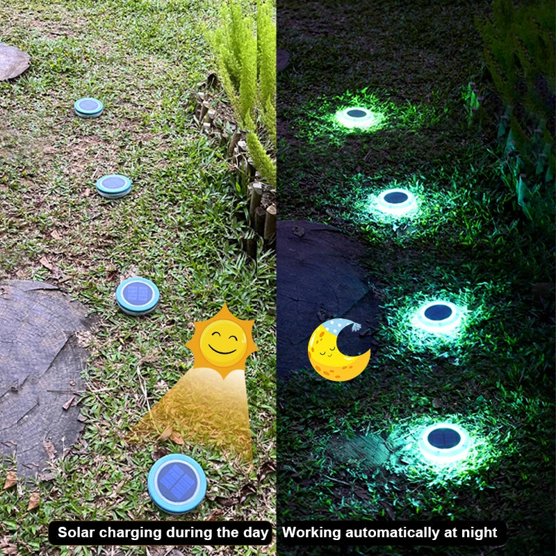 Colorful solar led lawn light