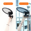 Rotatable solar motion wall light with 56 LEDs on an exterior wall