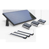 Slim linear solar sign light lamp head mounted above a signboard