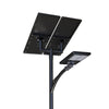 120W all-in-one solar street light with 200W solar panel on a pole