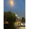 120W solar street light with bifacial solar panel and adjustable bracket