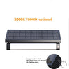 1000 lumen aluminium solar wall light with PIR sensor on a house wall