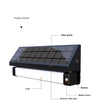1000 lumen aluminium solar wall light with PIR sensor on a house wall